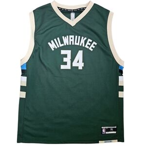 Milwaukee Bucks Giannis Antetokounmpo Hunter Green Basketball Jersey XL
